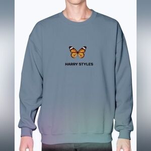 HARRY STYLES BLUE UNISEX SWEATSHIRT‎ BUTTERFLY TOUR MERCH HARRY’s HOUSE CONCERT